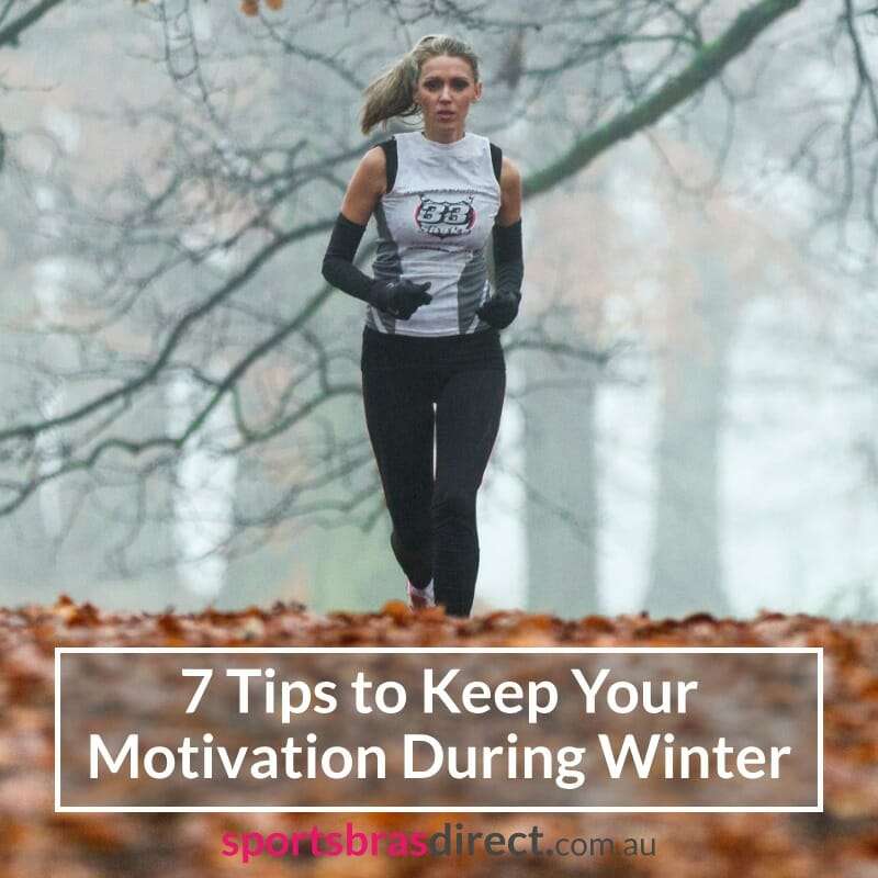 Woman running outdoors in the winter.