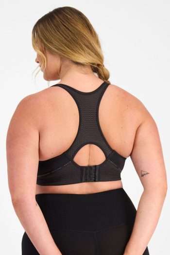 Berlei Electrify Mesh Underwire Crop, Black, Back View