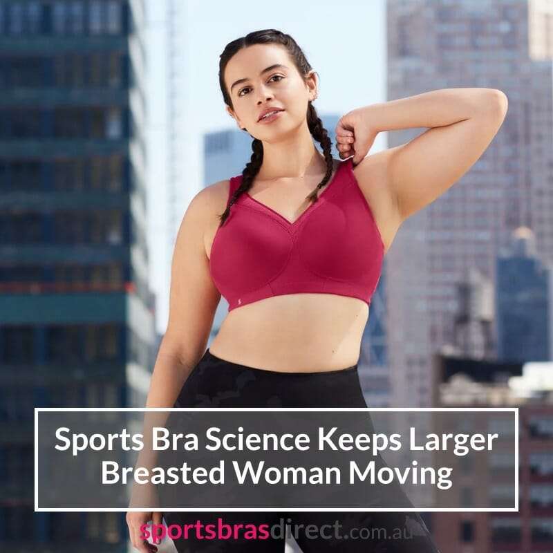 Woman wearing a Red sports bra.