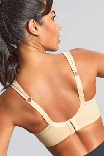 Panache Power Underwired Sports Bra, Latte, Regular Back View