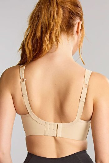 Panache Power Underwired Sports Bra, Latte, Regular Back View