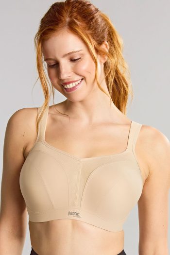 Panache Power Underwired Sports Bra, Latte, Regular Front View