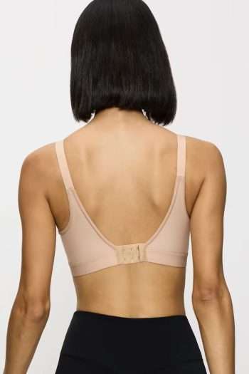Triumph Triaction Wellness Wirefree Bra, Neutral Beige, Back View