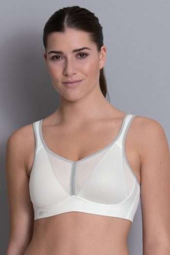 Anita Active Air Control Delta Pad Sports Bra, White, Front View