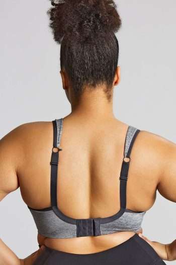Sculptresse Activate Underwired Sports Bra, Charcoal Marle, Regular Back View