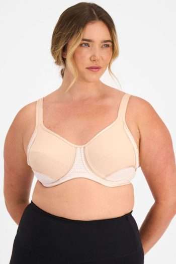 Berlei Electrify Mesh Underwire Bra, Nude Glow, Front View