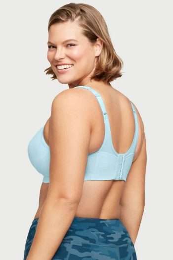 Glamorise Sport Magic Lift Seamless Sports Bra, Frosted Aqua, Back