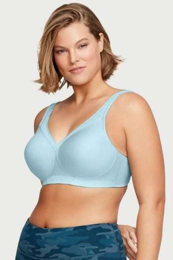 Glamorise Sport Magic Lift Seamless Sports Bra, Frosted Aqua, Front