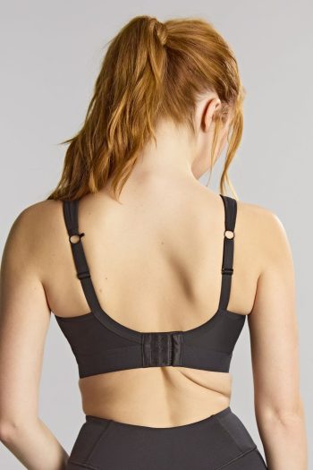 Panache Wirefree Sports Bra, Vivid Black, Regular Back View