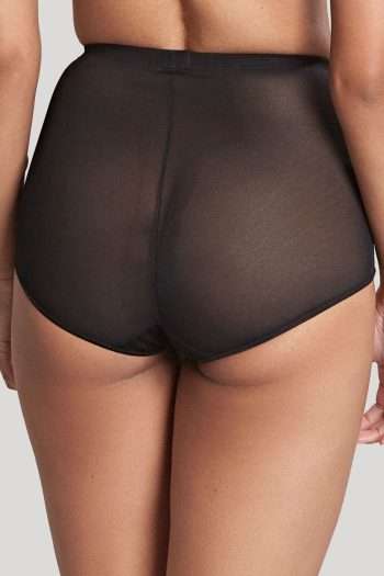 Panache Envy High Waist Brief, Black, Back View