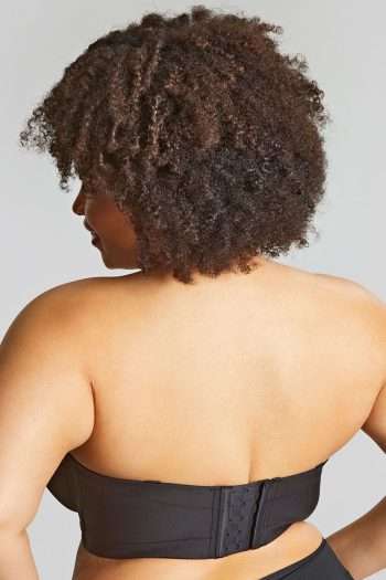 Dana Balcony Strapless Bra, Black, Strapless Back View