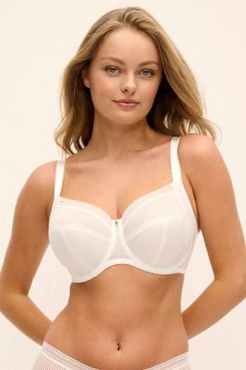 Fantasie Fusion Full Cup Side Support Bra, White, Front View