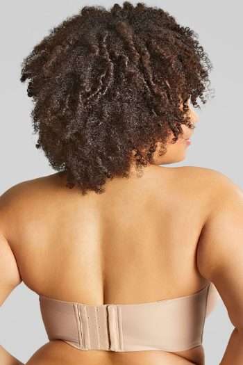 Sculptresse Dana Balcony Strapless Bra, Linen, Strapless Back View