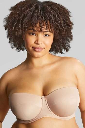Sculptresse Dana Balcony Strapless Bra, Linen, Strapless Front View