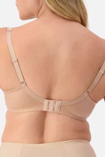 Triumph Lacy Minimiser Bra, New Beige, Back View
