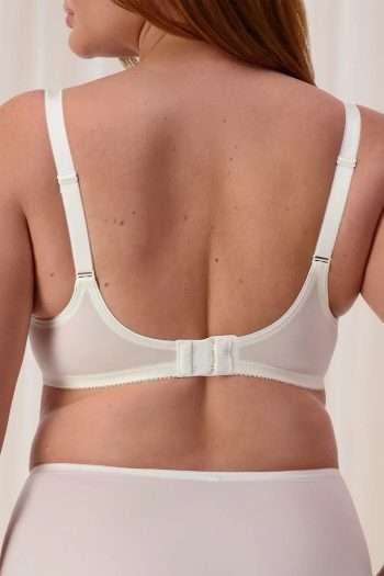 Triumph Embroidered Minimiser Bra, Vanille, Back View
