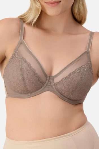 Triumph Sheer Minimiser Bra, Mocca, Front View