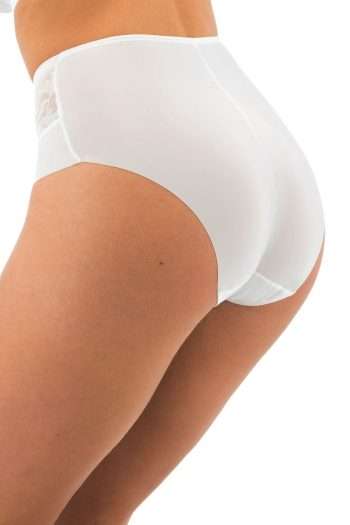 Fantasie Illusion High Waist Brief, White, Side View