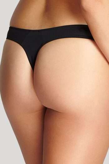 Panache Tango Thong, Black, Back View