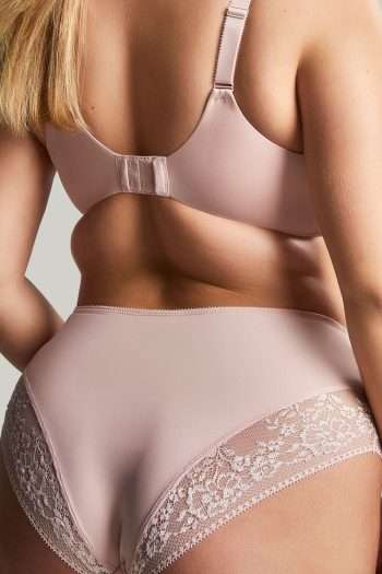 Sculptresse Roxie High Waist Brief, Misty Rose, Back View