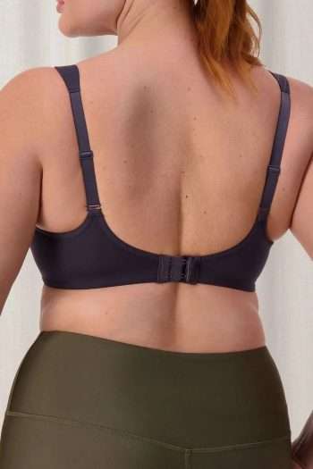 Triumph Triaction Ultra W Sports Bra, Blueberry, Regular Back View