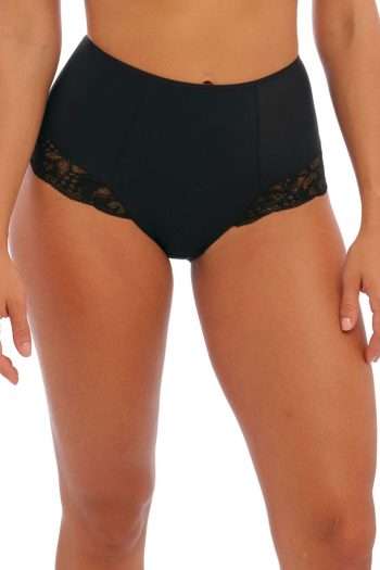 Fantasie Reflect High Waist Brief, Black, Front View