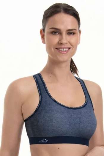 Anita Active PanAlp Delta Top Sports Bra, Jeans, Front View