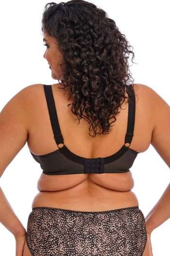 Elomi Morgan Banded Bra, Ebony, Back View
