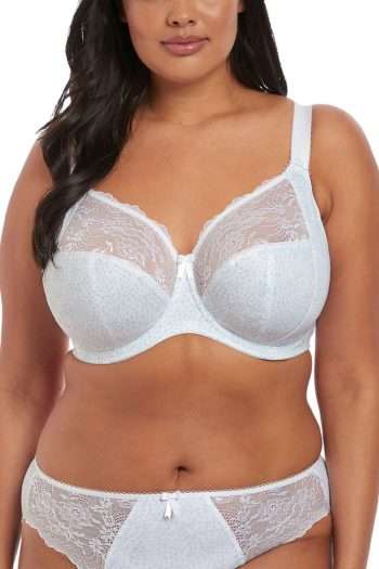 Elomi Morgan Banded Bra, White, Front View
