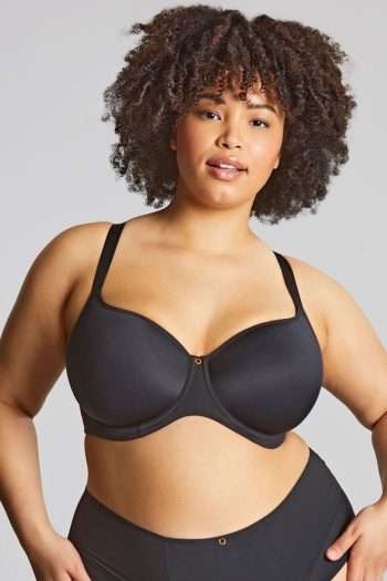 Sculptresse Elegance Moulded Spacer Bra, Noir, Regular Front View