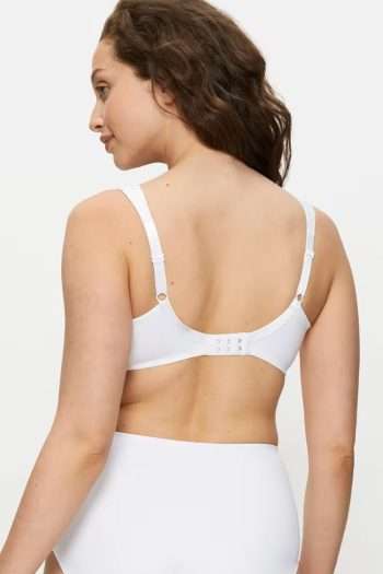Triumph True Shape Sensation Minimiser Bra, White, Back View