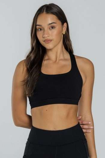 Abi and Joseph Carrera Crop, Black, Front View