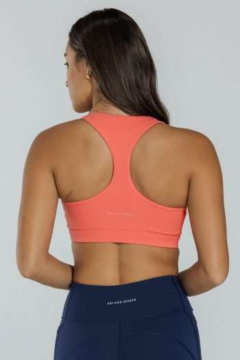 Abi and Joseph Carrera Crop, Light Tangerine, Back View