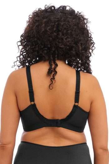 Elomi Cate Wirefree Bra, Black, Back View