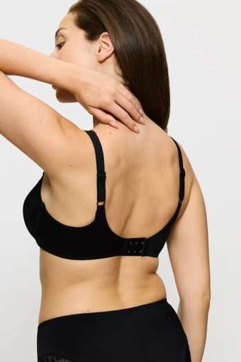 Triumph Ladyform Soft Minimiser Bra, Black, Back View