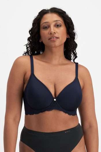 Berlei Lift and Shape T-Shirt Spacer Bra, Navy, Front View