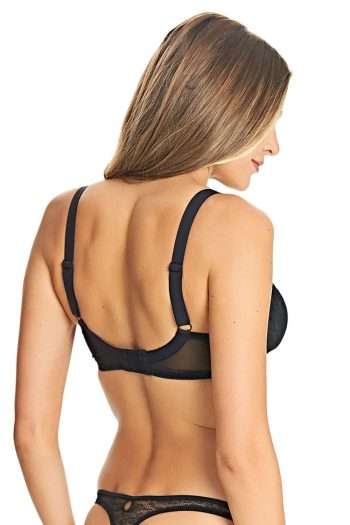 Freya Fancies Balcony Bra, Black, Back View