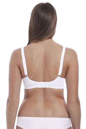 Freya Starlight Side Support Bra, White, Back View
