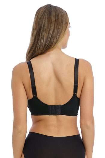 Fantasie Smoothease Moulded T-Shirt Bra, Black, Back View
