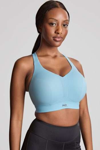 Panache Sport Endurance Underwired Sports Bra, Sky Blue, Front View