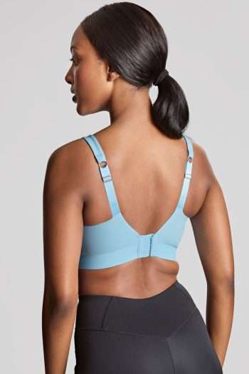 Panache Sport Endurance Underwired Sports Bra, Sky Blue, Regular Back View