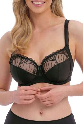 Fantasie Adelle Side Support Bra, Black, Front View