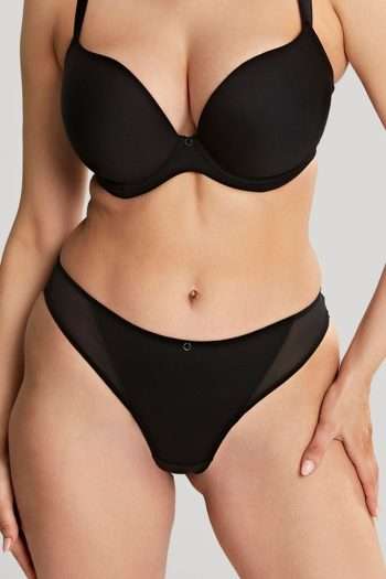 Panache Faith Brazilian Brief, Noir, Front View