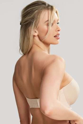 Panache Faith Moulded Strapless Bra, Latte, Strapless Back View
