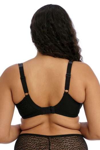 Elomi Lucie Stretch Plunge Bra, Black, Back View
