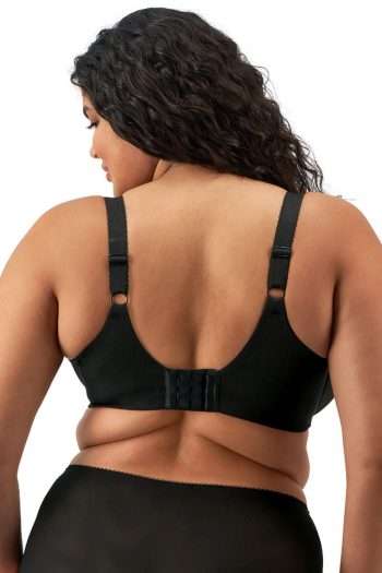 Elomi Zarla Underwire Bra, Black, Back View