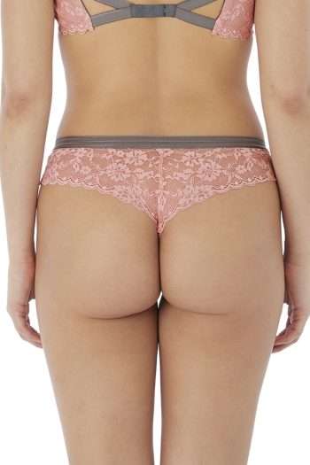 Freya Offbeat Brazilian Brief, Rosehip, Back View