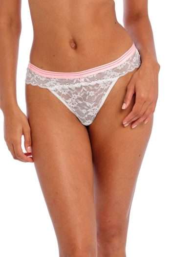Freya Offbeat Brazilian Brief, White, Front View