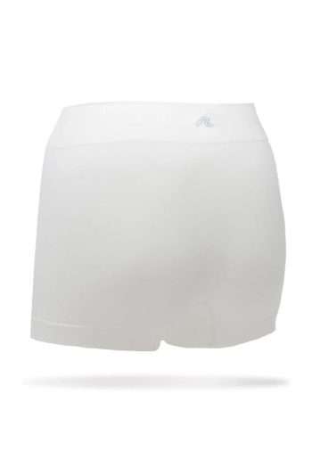 Runderwear Women’s Running Boy Shorts, White, Back View