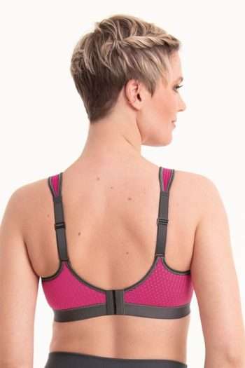 Anita Active Performance Sports Bra, Pink-Anthracite, Back View